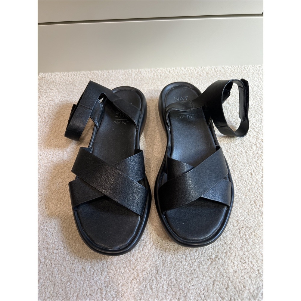 Naturalizer Glenn-Climb Ankle Strap Sandal Black Open Toe Strappy Comfort Basic